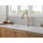 Cassidy Touchless Kitchen Faucet with Touch Technology, Brushed Gold Kitchen Sink Faucet with Pull Down Sprayer, Single Hole, Lumicoat Champagne Bronze-109382263