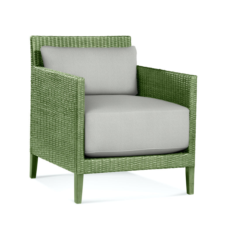 Fauteuil Beryl, Céleri, Rayures vert et bleu; 0252-54