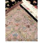 Tapis noir / beige / bleu noué à la main de conception unique 6 pi 6 po x 9 pi 9 po Tabriz