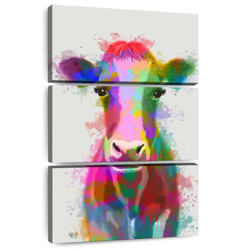 Vache Brampt Rainbow Splash, H 32 po x l 20 po