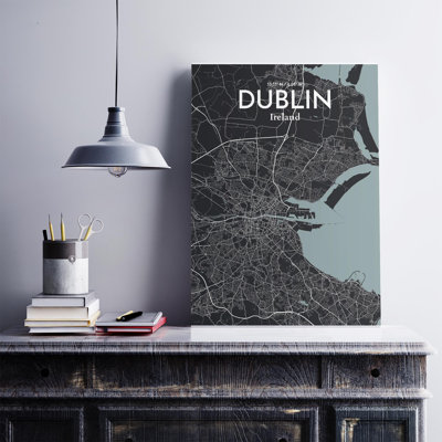 «Dublin City Map», impression de luxe