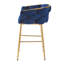 Ensemble de 2 tabourets de comptoir modernes, tabourets de comptoir avec structure en fer, dossier et coussin moelleux, repose-pieds, convient à la cuisine / chambre à coucher / salle à manger-90013868