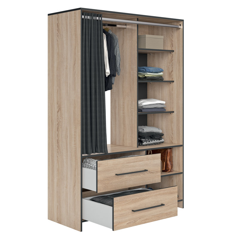 Hakimah 1 Door Manufactured Wood Wardrobe