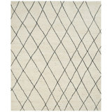 Urban Ridge Wool Hand Knotted Area Rug in Ivory Lattice