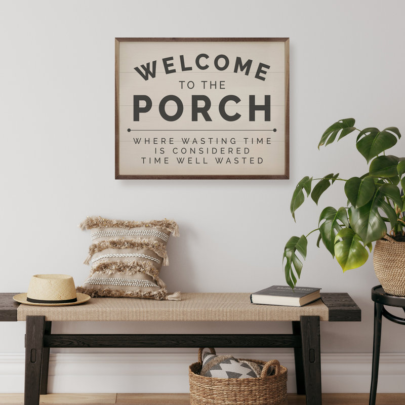 Welcome To The Porch - blanc, 24" H x 30" W