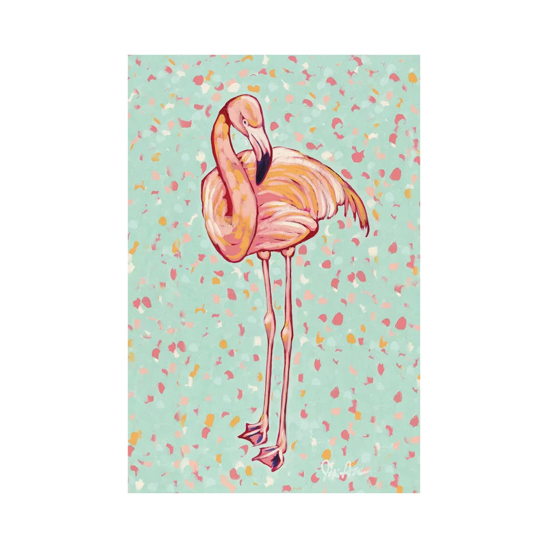 Flamingo Portrait I by Jodi Augustine - Wrapped Canvas Painting, 152.5 cm H x 101.5 cm W
