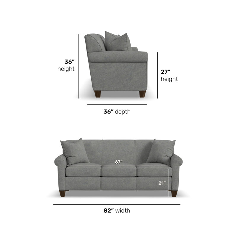 Canapé Finnian, Galet argenté 100% polyester