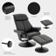 Fauteuil inclinable pivotant en similicuir de 26 po avec base en métal Meleri