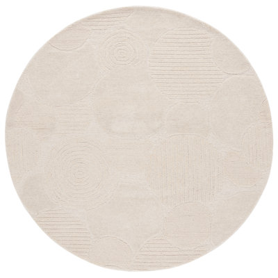 Maryorie Ebony Hand Tufted Wool/Cotton Abstract Rug in Ivory