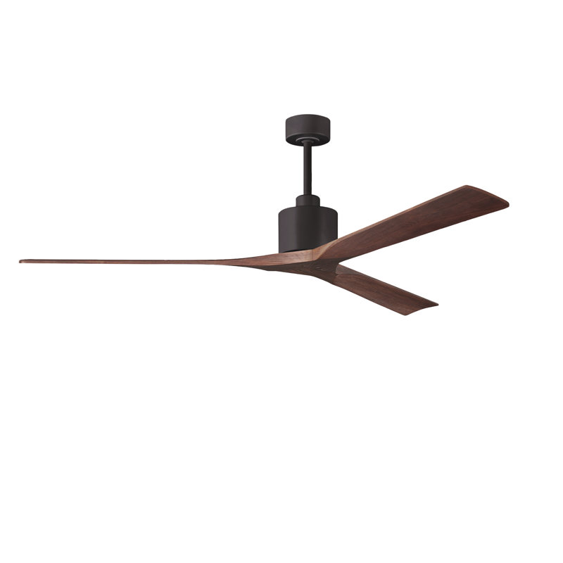 Nan XL 3 - Ventilateur de plafond, Bronze texturé, Ton noyer