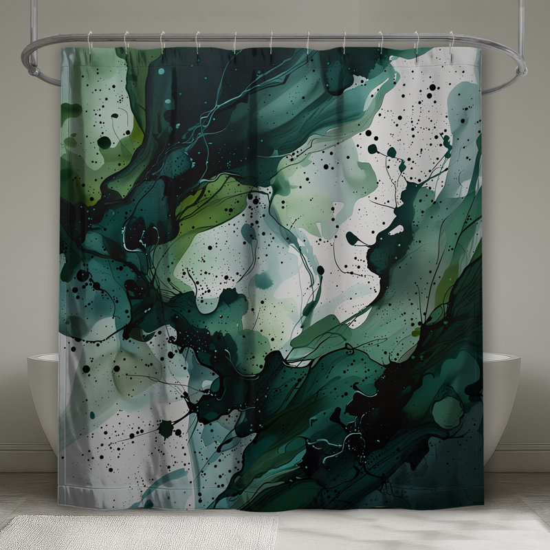 Rideau de douche abstrait - Art Modern Decor, 70in W x 72in H