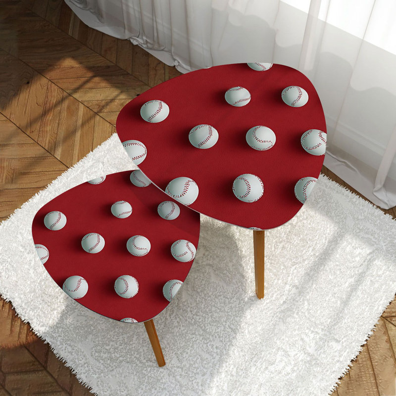 Ensemble de 2 tables basses gigognes Triangle