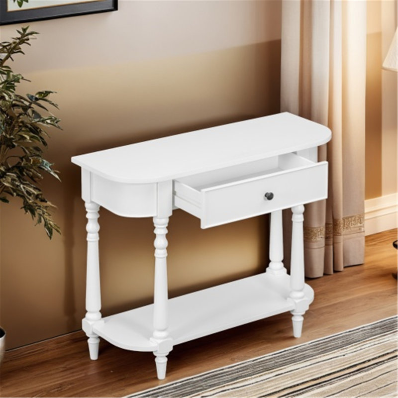 Charmante console rétro avec rangement polyvalent et design exquis