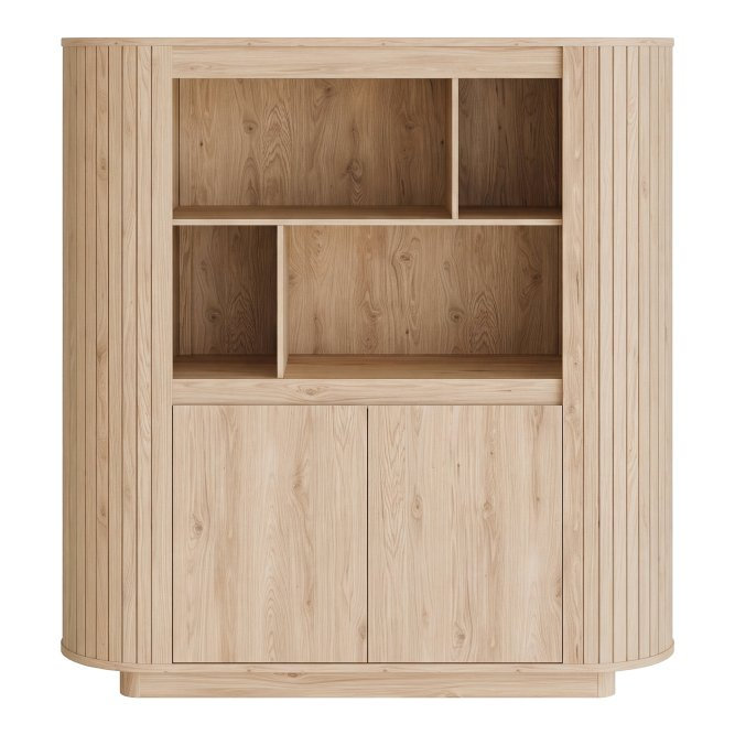 Chanceton 162cm Bookcase with Lower Cupboards