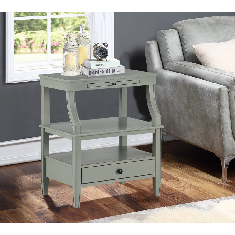 Table de bout Table de chevet moderne, Gris antique