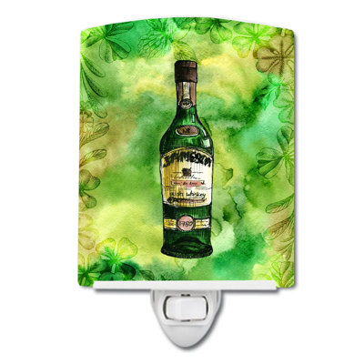 Irish Whiskey Bottle Ceramic Night Light