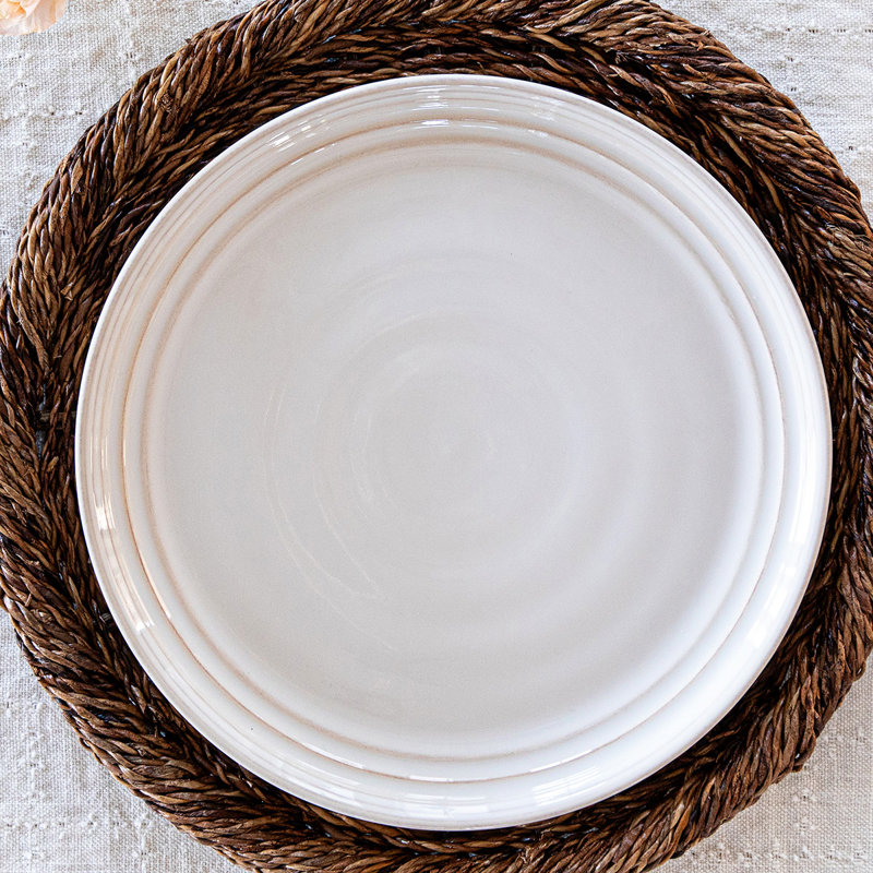 Bilbao Dinner Plate, Whitewash
