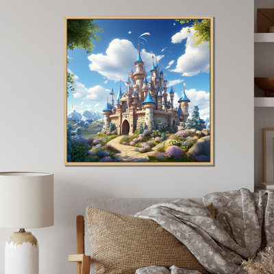 Princesse, château magique, rêves III, art mural