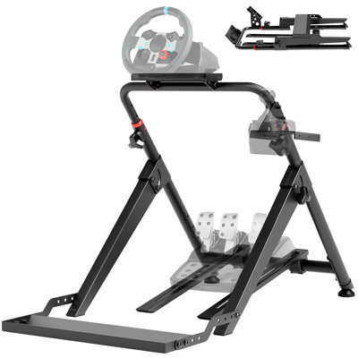 Support de volant de course pliable avec fente de fixation de chaise, cockpit de simulateur de course pour Formule et GT, compatible avec Logitech Moza de Fanatec Thrustmaster, pour PS5 PS4 sur PC PC