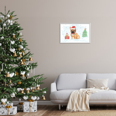 «Holiday Dog in Snow», estampe numérique par Mollie B.