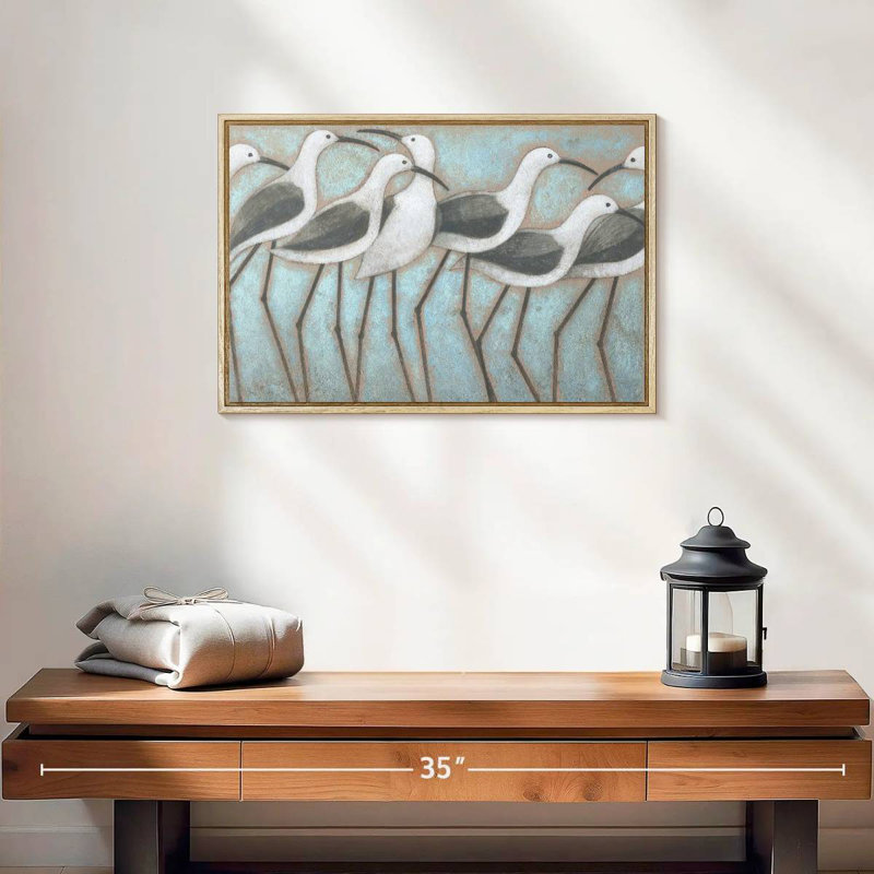 Défilé côtier, Cadre flottant en bois naturel, 19 po x 13 po