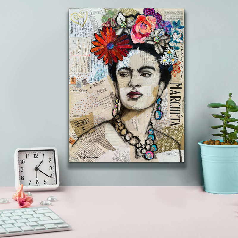 «Fabulous Frida» par St Hilaire Elizabeth, art mural sur toile, H 16 po x l 12 po