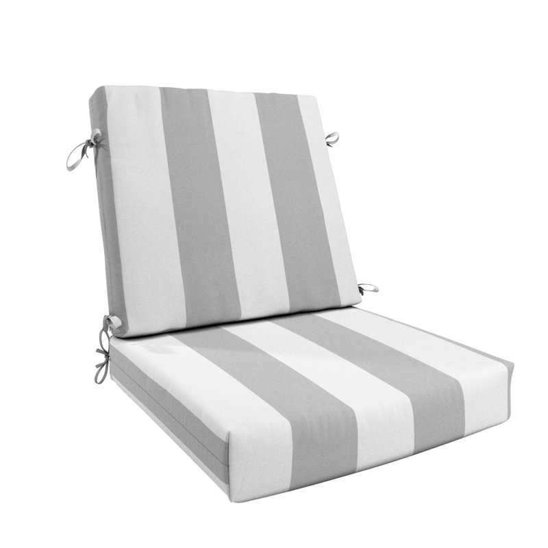  Dining Chair Cushion, 20" X 40" X 3.5", Premium Memory Foam Core With Waterfall Edge, Solstice Olefin Fabric, Patio Cushion For Outdoor Dining Chairs