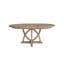 Table de salle à manger ronde extensible avec 4 chaises en échelle, un porte-verre et une vitrine-546114542