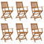 Calley 6 - Person Acacia Wood Patio Dining Set with Rectangular Table