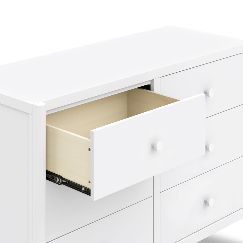 Birdie 6-Drawer Dresser, White