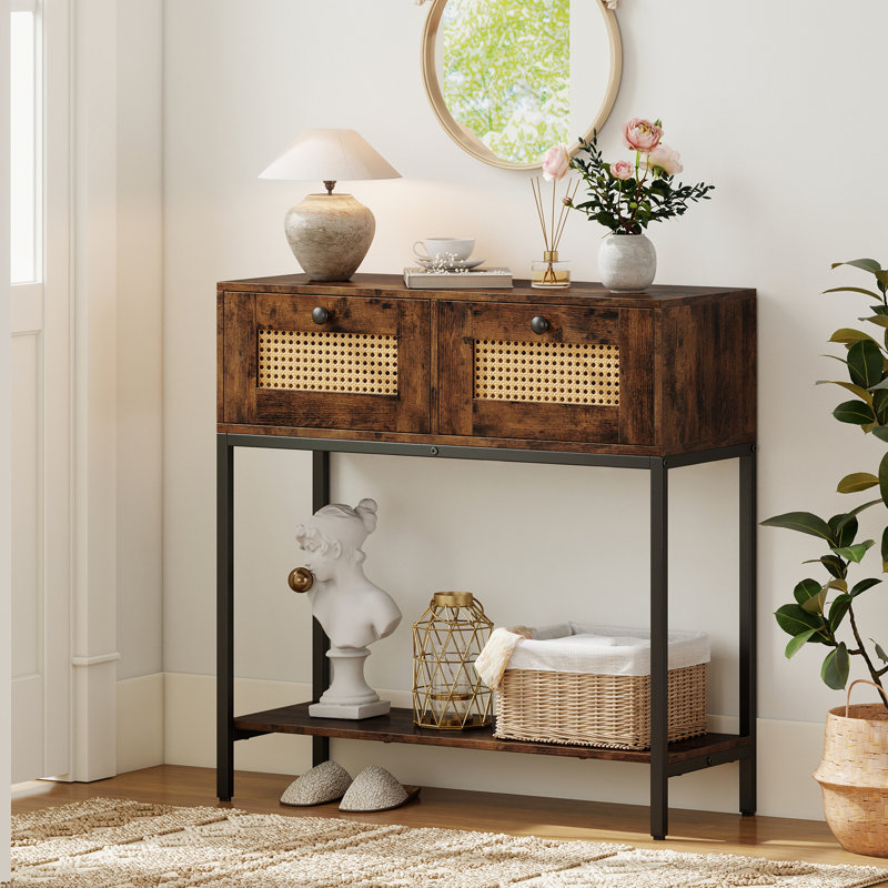 80cm Console Table, Brown