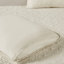 Ensemble de couvre-lit plissé en coin 3 pièces très grand crème. Microfibre. Rembourrage à 100%. . Lavable à la machine. Literie décorative plissée. Lavable et séduisant-128757556-128757558