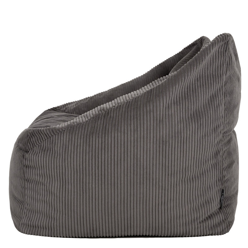 Natalia Corduroy Armchair Bean Bag, Charcoal Grey