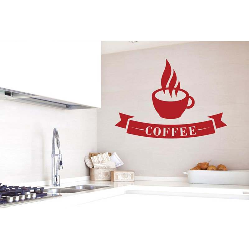 Food & Beverage Wall Decal, Large, Dark Red