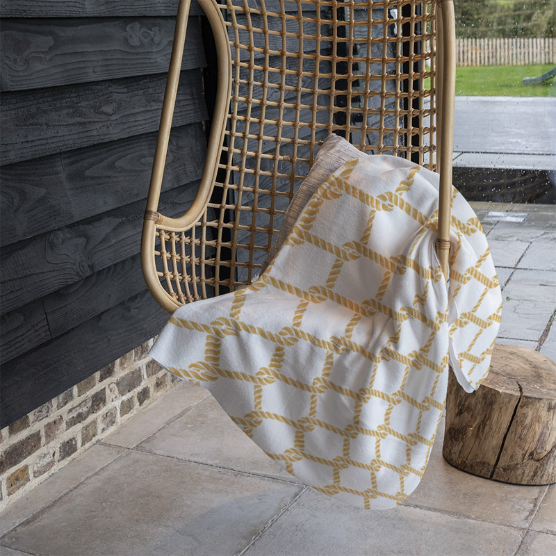 Quackenbush Quilted Throw Blanket, Gold