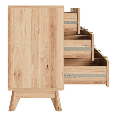 Commode 9 tiroirs Donati, commode en bois 63 po