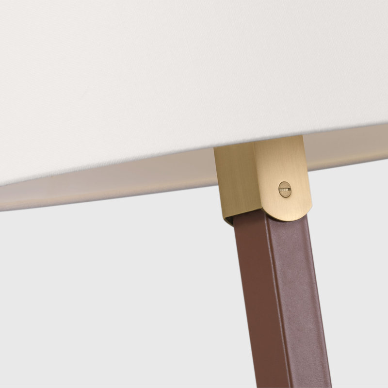 Lauren Ralph Lauren Grayson 1 Light Bedroom Home Office Living Room Lamp In Aged Iron Finish With White Linen Shade, Brass