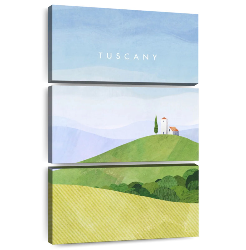 Affiche de voyage rétro Nicci Tuscany, H 32 po x l 20 po