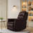 Premium Leather Swivel Glider Recliner with Manual Recliner – Ultimate Comfort for Effortless Lounging-2087545476