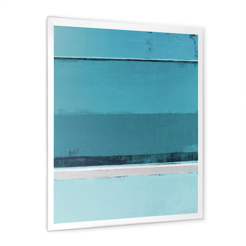 Art moderne gris et bleu II 2PT47705, H 20 po x l 12 po x P 1 po, Cadre blanc