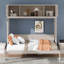 Grand lit escamotable avec armoires de rangement, lit escamotable, lit plateforme pliable pour chambre d'amis, salon-1006789306