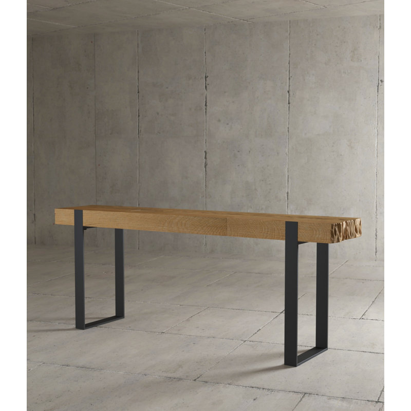 Fleener 55.25'' Solid Wood Top Console Table
