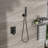 Dual Function Shower Kit - Oil Rubber Bronze Adjustable Water Flow 10 Inch Square Head 360 Swivel Handheld-125519133