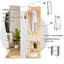 Miroir pivotant sur 360 ° avec tablette de rangement, miroir de plancher pour chambre à coucher et salon