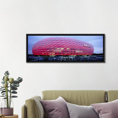 " Soccer Stadium Lit Up At Dusk, Allianz Arena, Munich, Germany " by Panoramic Images