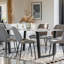 Asami Glass Top Metal Base Dining Table-1147695880