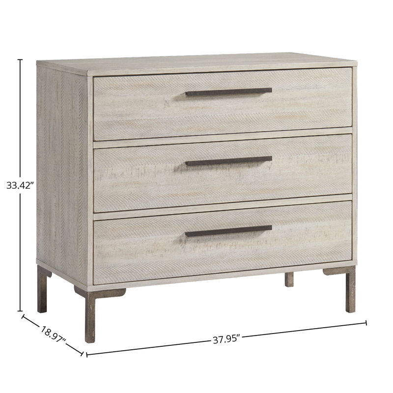 Commode moderne à 3 tiroirs Jeanette
