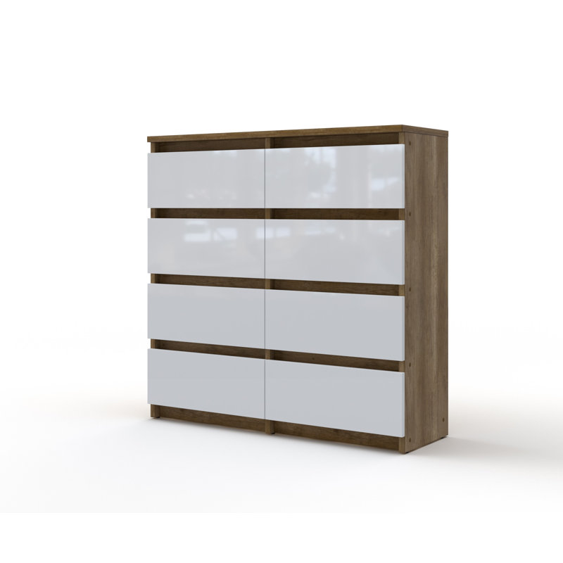 Everardo 106cm W 8 - Drawer Chest of Drawers, Country Oak