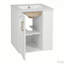 Armoire de salle de bain murale avec armoire latérale, portes à fermeture douce et lavabo moderne, parfaite pour un rangement élégant et fonctionnel