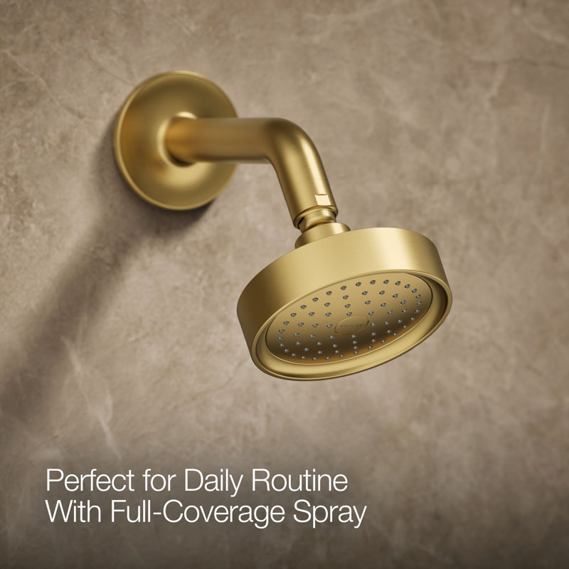 Kohler Purist Rite Temp Showering Kit with Multi-function handshower and slidebar, Vibrant Brushed Moderne Brass